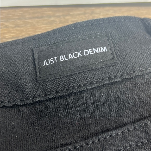 🖤 Just Black Denim Fringe Ankle Skinny Jeans – Black – Size 29 – Made in USA - Picture 8 of 12